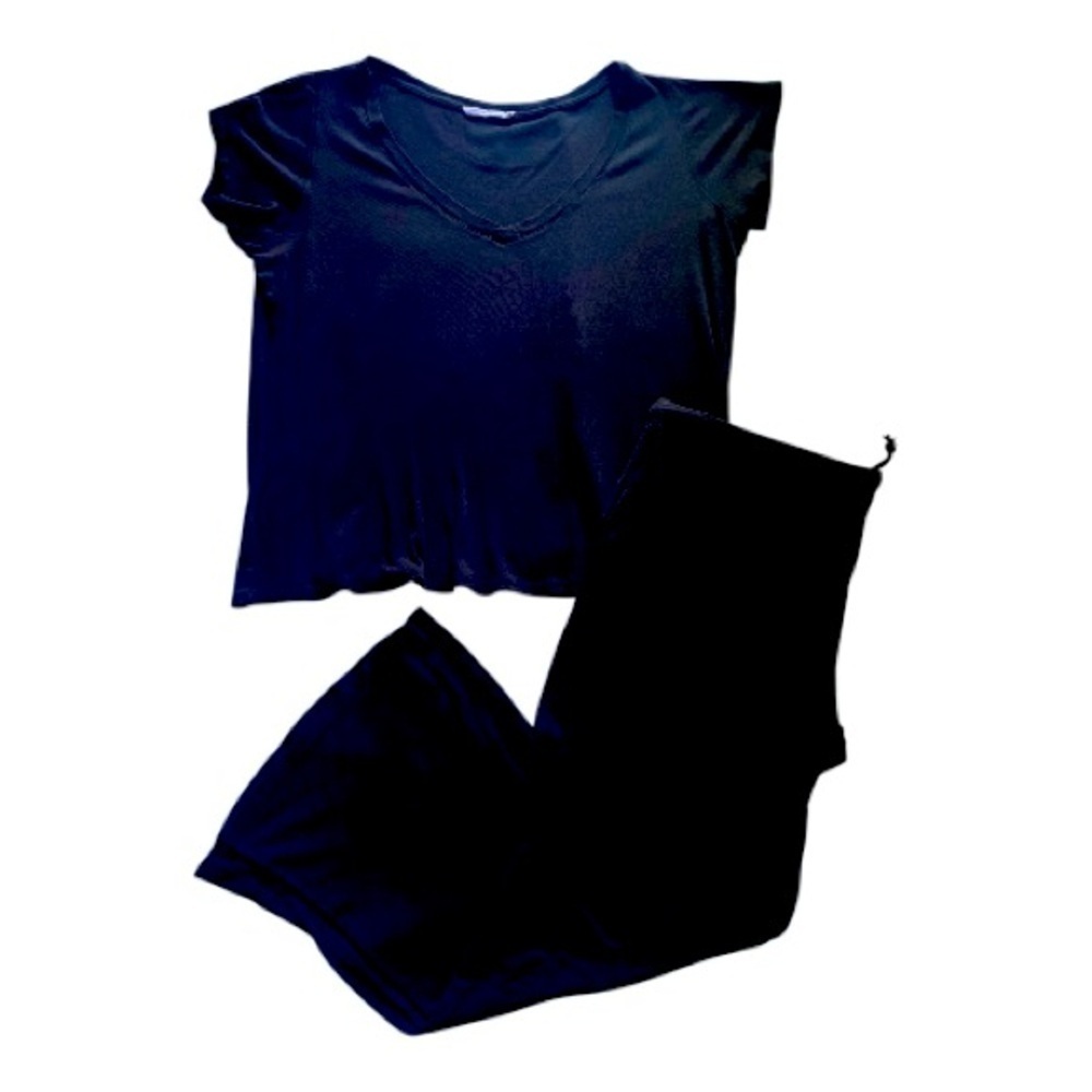 YUMMIE-BLACK LIGHT WEIGHT LOUNGE SET-WOMENS SIZE 2X